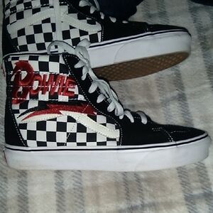 Vans womens size 8.5 limited edition high-top David Bowie shoes